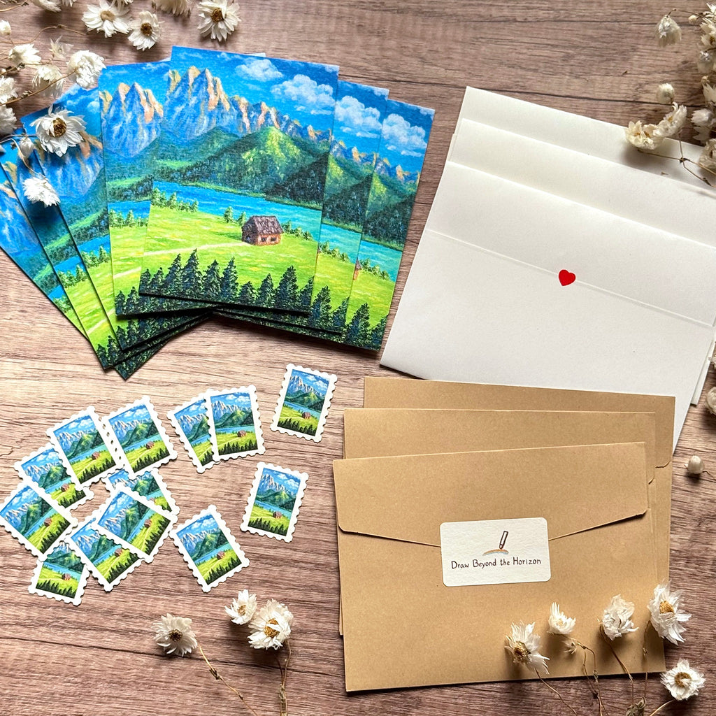 Horizon Art Print Mail – Summer in the Swiss Alps