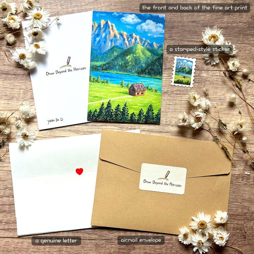 Horizon Art Print Mail – Summer in the Swiss Alps