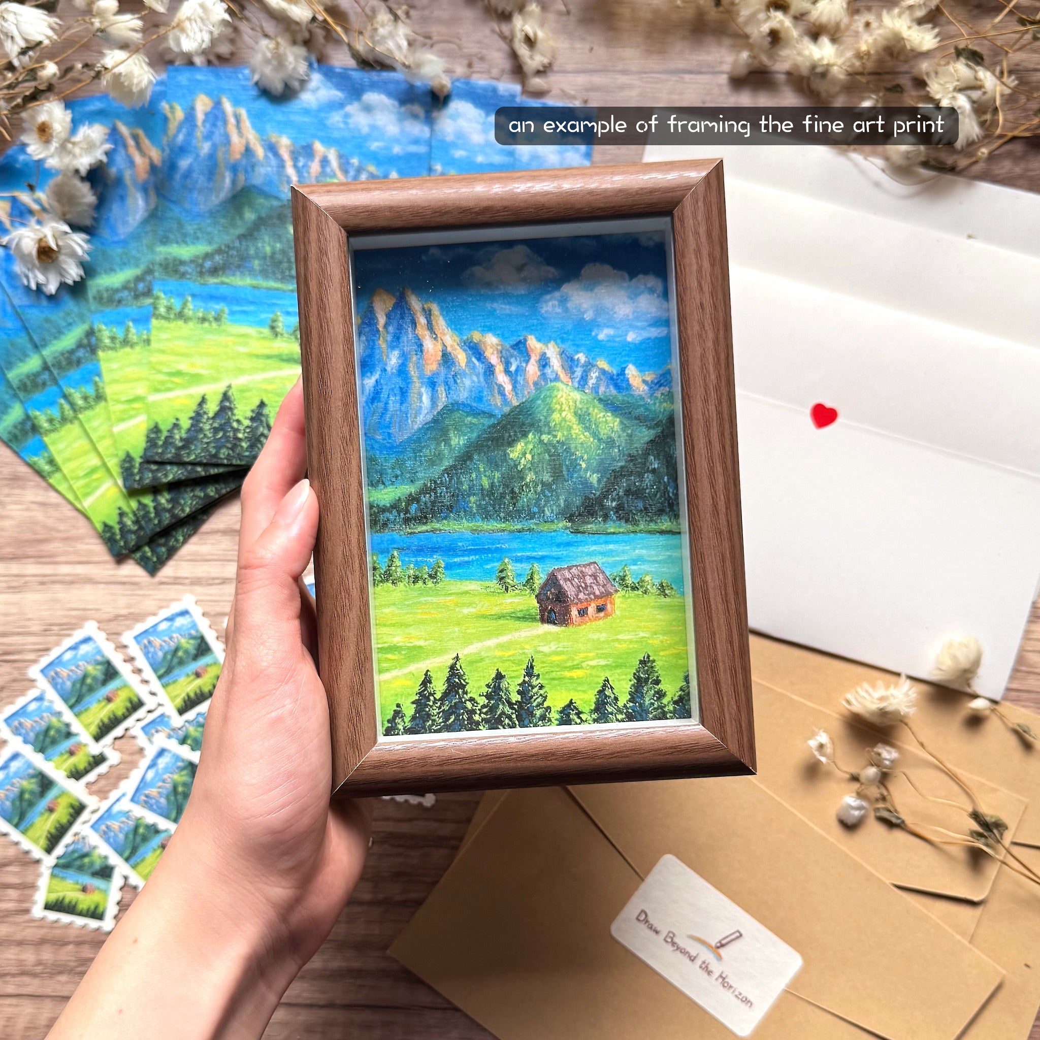 Horizon Art Print Mail – Summer in the Swiss Alps