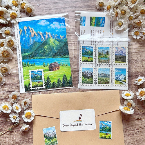Horizon Mail Bundle – Art Print & Sticker Collection