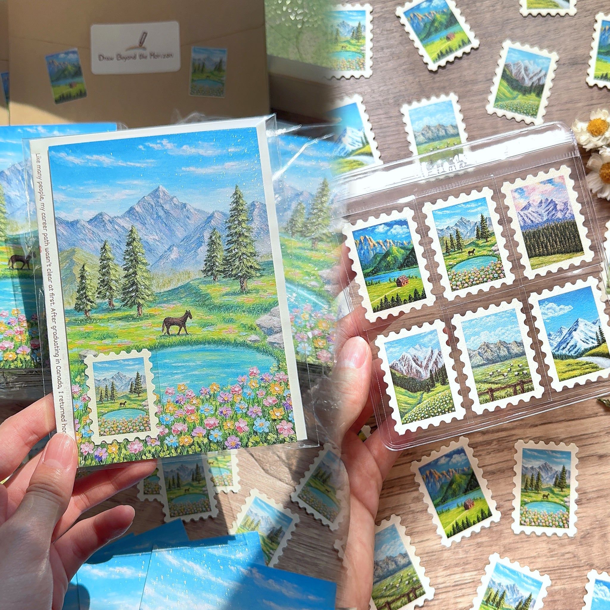 Horizon Mail Bundle – Art Print & Sticker Collection (Bundle C)
