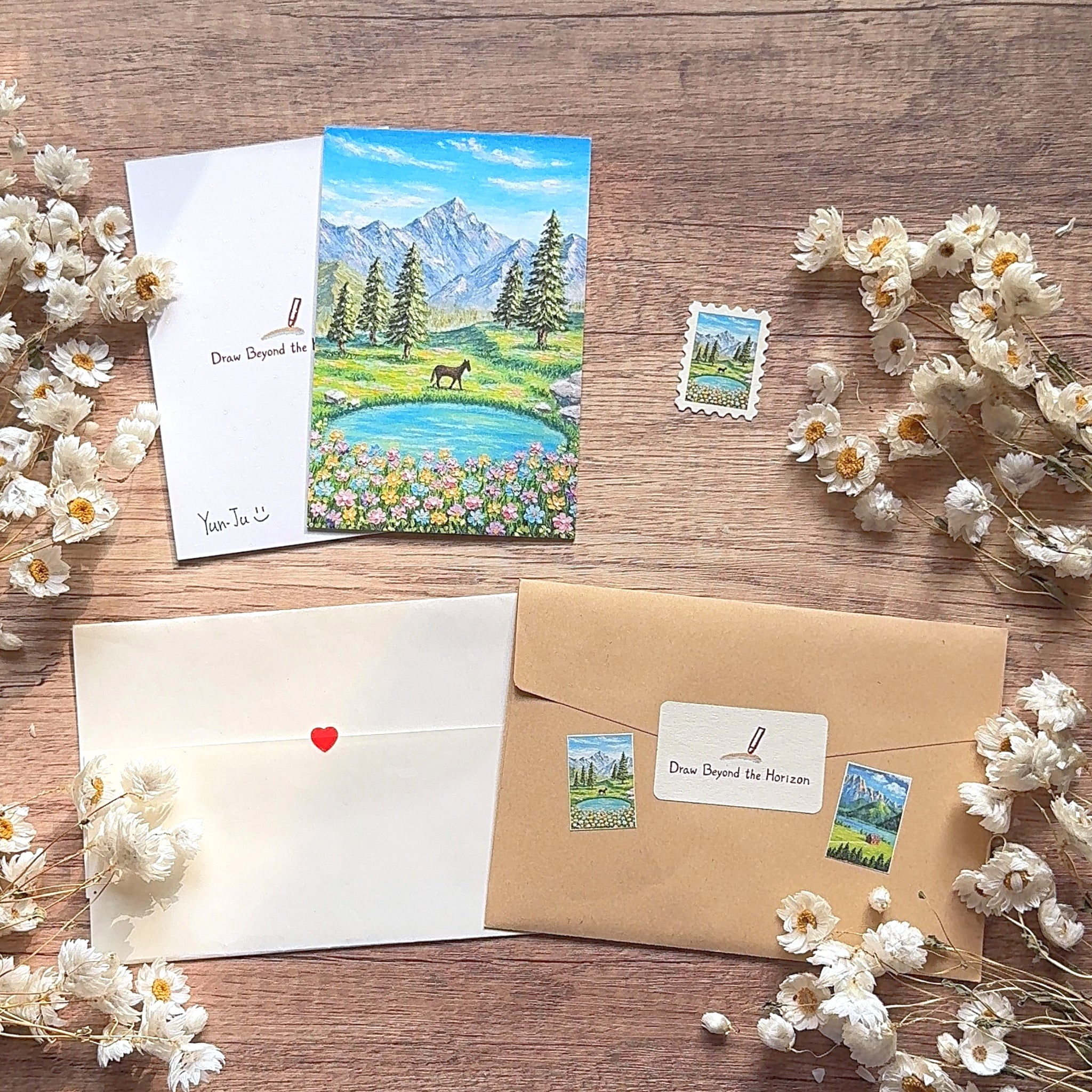 Horizon Art Print Mail – The Little Horse and the Mountain Flowers