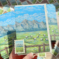 Horizon Art Print Mail – Sheep in the Grassland