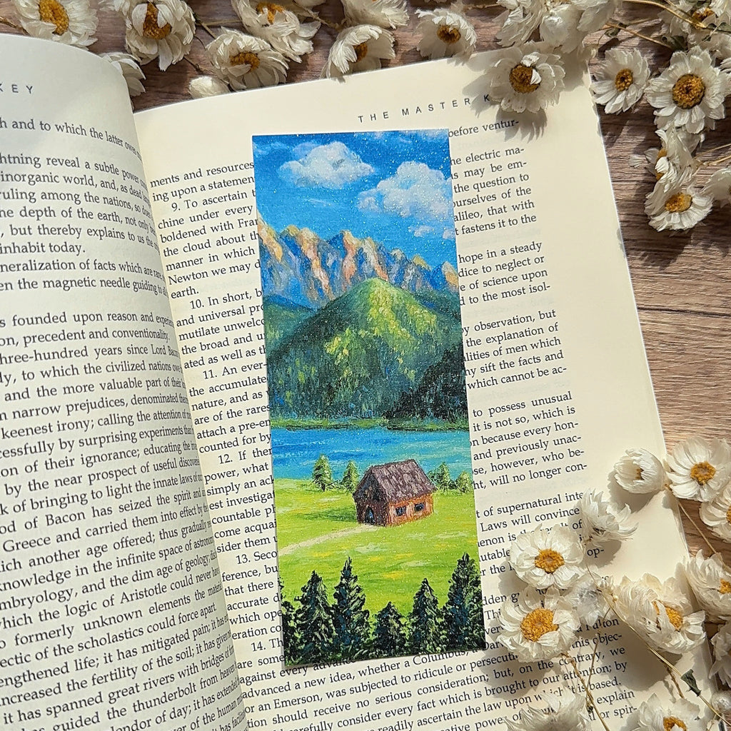 Horizon Bookmark Mail – 2 Oil Pastel Bookmarks & 2 Stickers