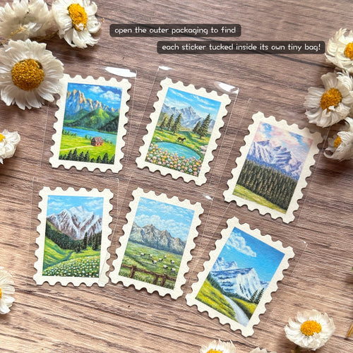 Horizon Sticker Mail – Nature & Mountain Collection (Set of 6)