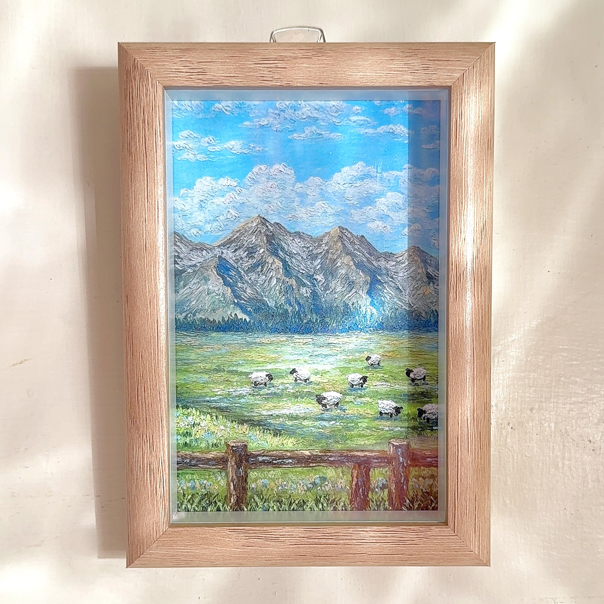 Horizon Art Print Mail – Sheep in the Grassland